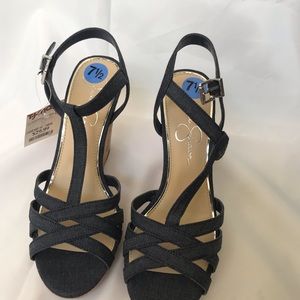 Jessica Simpson strappy wedges 7.5 NWT